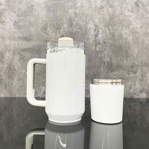 Vaso térmico de 40 oz H2.0 blanco para sublimación, con revestimiento arcoíris y compartimento oculto para el gimnasio. - Product Image 4