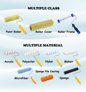 Rouleau de <span class=keywords><strong>peinture</strong></span> professionnel de 9 pouces à rayures tigrées avec manche en plastique, rouleau acrylique rayé jaune <span class=keywords><strong>et</strong></span> <span class=keywords><strong>noir</strong></span> pour la <span class=keywords><strong>peinture</strong></span> murale - Product Image 4