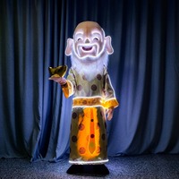 Светодиодный костюм Бога Богатства, мультяшный костюм-талисман Года Змеи, сценический костюм для выступлений