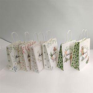 Bolsas de Papel Kraft de 16*8*22cm Reutilizables con Asa para Regalos de Baby Shower, Cumpleaños, Bodas, Galletas y Agradecimiento - Product Image 3
