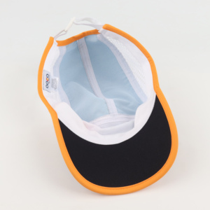 Gorra <span class=keywords><strong>de</strong></span> running personalizada al por mayor <span class=keywords><strong>de</strong></span> 5 paneles con impresión completa, gorra <span class=keywords><strong>de</strong></span> campamento con orificios cortados a láser, visera plana, parche bordado, hebilla y secado rápido - Product Image 5