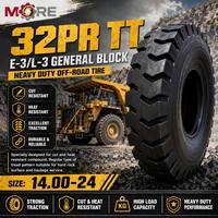 MORE H108A 14.00-24 OTR-Reifen 32PR TT Rock Grade E3 L3 für Motorgrader Radlader Bergbau Bauindustrie 10500kg Traglast