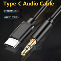 Câble audio USB-C vers AUX 3,5 mm pour téléphone portable avec gaine en PVC/nylon