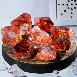 <strong>Wholesale</strong> Natural Red Fire Quartz <strong>Crystal</strong> Freeform Natural <strong>Crystal</strong> Free Form Red Fire Quartz Freeform for Gift - Product Image 1