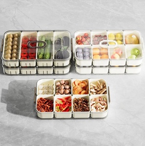 Nouveau lot de 24 boîtes de rangement hermétiques en plastique PP injecté, à 4-8 compartiments, pour épices et aliments, idéales pour le réfrigérateur - Product Image 4