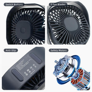 Mini Ventilador de <span class=keywords><strong>Aire</strong></span> Recargable, Portátil, de Doble Fuente de Alimentación, con Batería Eléctrica, Diseño Creativo Plegable para Escritorio, Hogar, Auto y RV - Product Image 5