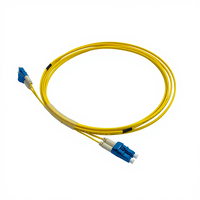 COMTON Promotion Cordon de brassage optique duplex LC-LC à cordon court G.657A1 9µm Monomode Jaune Gaine LSZH/PVC 1m