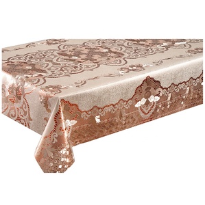 pvc waterproof and oilproof household tablecloth hotel plastic big round table cloth