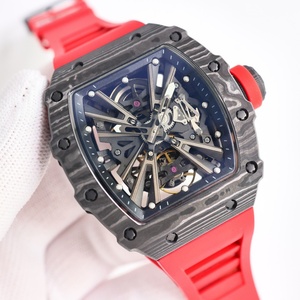 High End <b>Skeleton</b> <b>Watch</b> Men Carbon Fiber Case <b>Automatic</b> Movement Sapphire Crystal Tonneau Luxury <b>Watch</b> Wholesale - Product Image 5