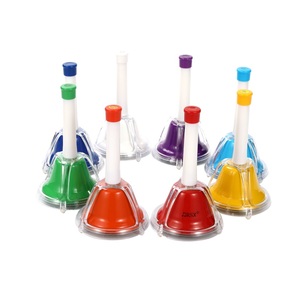 Istruzione bambini colori arcobaleno giocattolo strumento musicale arcobaleno campana a mano - Product Image 1