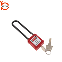 Vente en gros Boyue Isolation rouge Verrouillage à manille 76mm Cadenas de sécurité industrielle Chine Matériau en nylon durable Déverrouillage à clé antivol