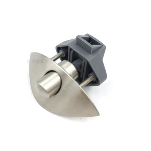 Chiusura a Mezzaluna per Mobili, Serratura Senza Chiave in Nichel Spazzolato, Manopola Nascosta per Armadietti di Camper e <span class=keywords><strong>Roulotte</strong></span>, Chiusura a Pulsante per Esterni - Product Image 1