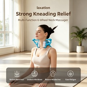 Bâton de <span class=keywords><strong>massage</strong></span> cervical multifonctionnel à roulettes, pour pétrissage manuel du cou, drainage des méridiens, en PP+TPR, unisexe - Product Image 2