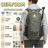 Sac à dos de randonnée Ripstop avec compression élastique, ceinture de hanche, fixation pour bâton, poches en filet, réfléchissant, pour activités de plein air, sac de voyage, sac à dos de jour, OEM