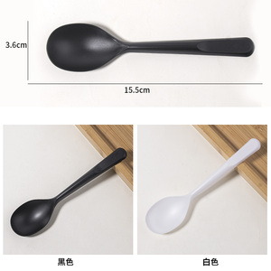 Bán buôn dùng một lần nhựa muỗng Bộ đồ ăn cá nhân bọc <span class=keywords><strong>PE</strong></span> nhựa xách tay thìa súp kem tráng miệng muỗng - Product Image 6