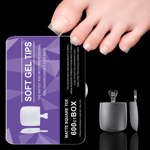 <span class=keywords><strong>Faux</strong></span> <span class=keywords><strong>ongles</strong></span> d'orteils mats carrés ultra-fins et flexibles, sans lime, à presser, pour extensions et usage quotidien - Product Image 1