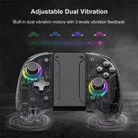 Manette de jeu sans fil Bluetooth à six axes avec détection de vibrations, RGB, pour console de jeu Nintendo Switch OLED