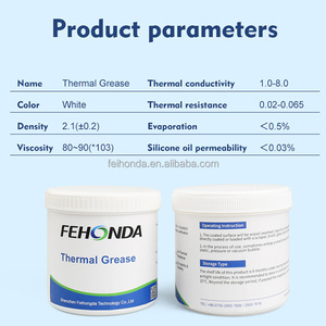 Pâte thermique grise en conserve à haute conductivité thermique 5W, graisse silicone de transfert de chaleur pour radiateur CPU PC - Product Image 3