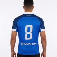 Fabricant de maillots de football et de rugby personnalisés par sublimation, directement de l'usine, 210G polyester, coupe droite pour homme, uniforme d'équipe de football