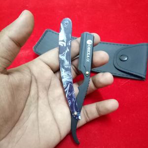 Maquinilla de afeitar de seguridad profesional para peluquero, hoja única de borde recto de acero inoxidable para uso facial y corporal - Product Image 1