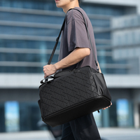 Sac de Voyage Tendance Oxford avec Fermeture Éclair, Grande Capacité 20-35L, Compartiment à Chaussures, Séparation Humide/Sèche, Sac à Main Moderne pour Affaires et Loisirs