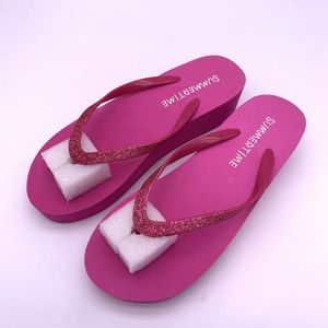 Venta al por mayor caliente barato China EVA cuña rojo chanclas para las mujeres - Product Image 2