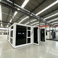Maison conteneur extensible de luxe de 20 pieds, conforme aux normes australiennes, type Granny Flat, préfabriquée et modulaire, avec véranda et 2 chambres