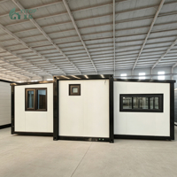 Casa Contenedor Plegable de 20 pies, Oficina Móvil Modular, Casas Prefabricadas Personalizadas de 2 Dormitorios, Casa Contenedor Expandible de 37 m² Personalizada