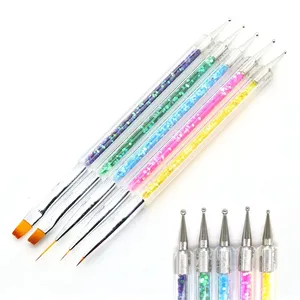 5Pc Nails Art Dotting Pen Acrylic Drawing <b>Liner</b> Supplies Brush Rhinestone Gems Picker UV Gel Painting Manicure Accessoires <b>Tools</b> - Product Image 1