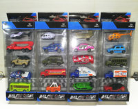Pas cher 1:64 enfants 24 styles mini métal moulé sous pression véhicule alliage coulissant petit camion militaire bus voiture de course enfants jouets voiture