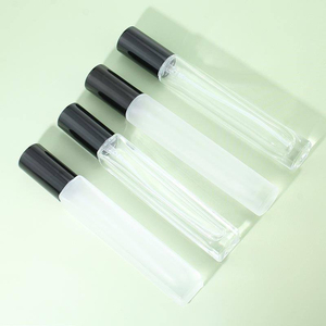 Premium 10ml Clear Frosted Square Glass Perfume Bottle with Wooden Cap Silk Screen <b>Printing</b> Spray Refill <b>Packaging</b> - Product Image 5