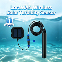 Capteur de turbidité solaire LoRaWAN 0-1000NTU, capteur de qualité de l'eau sans fil, turbidimètre pour l'aquaculture