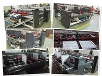 Machine plieuse-colleuse semi-automatique double boîte pour emballages en papier, bois et film, avec colle froide et colle thermofusible