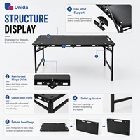 Table de pique-nique pliable portable, table utilitaire compacte pour le camping, le barbecue, les voyages et l'utilisation en jardin