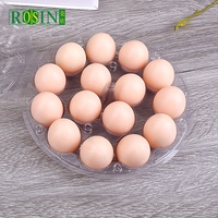 Boîte ronde en PET de qualité alimentaire jetable personnalisée, emballage en blister transparent pour œufs