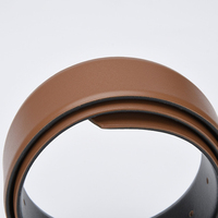 Ceinture réversible en cuir fendu pour femme avec boucle détachable, nouvelle mode, boucle ovale, ceinture bicolore pour pantalons et robes