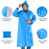 Imperméable de qualité supérieure, non jetable, pour adultes, unisexe, pour le camping et les voyages, taille extra large, imperméable, 0,15 mm EVA, avec logo personnalisé sur l'emballage
