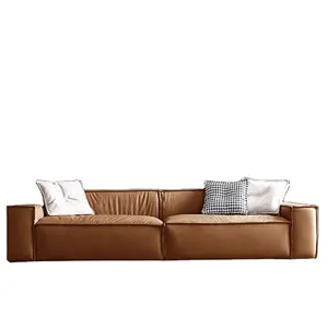 Nordic Contracted Modern Living Room 2-Sitzer quadratische Kombination Stoff Technologie Stoff gerade Sofa