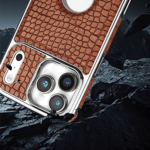Funda Magnética de Cuero PU con Galvanoplastia para iPhone 17 12 13 14 15 16 Pro Max con Soporte Oculto y Cubierta Protectora - Product Image 3