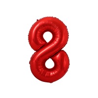 Ballon géant en aluminium Mylar rouge de 40 pouces pour anniversaire, décoration de fête pour célébration de maillotin