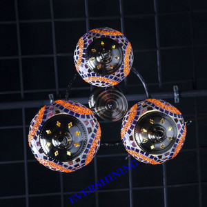 Marrakech Đèn Chùm Treo Cổ Ma-rốc Thổ Nhĩ Kỳ Thủ Công Khảm Thủ Công 3 Quả Cầu - Product Image 1