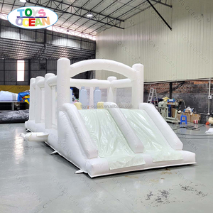 Tùy chỉnh Mini trắng PVC Inflatable trượt nhà máy trực tiếp mềm chơi Thiết bị thương mại trẻ em 'trở ngại khóa học biển - Product Image 1