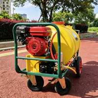 Pulvérisateur agricole à chariot avec réservoir de 200 L, alimentation essence/diesel, pour ferme et verger