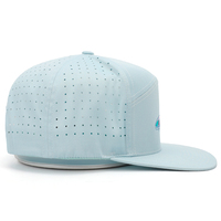 Casquette Snapback de Luxe OEM Personnalisée de Haute Qualité à 7 Panneaux avec Logo Brodé Poisson Tendance, Visière Plate et Trous Perforés Découpés au Laser