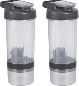 Amazon vendita calda BPA Free PP proteine di plastica Shaker bottiglia di proteine con sfera di miscelazione bevanda portatile Shaker Cup allenamento 24oz