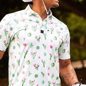 OEM Biểu Tượng Tùy Chỉnh Độ Ẩm Wicking Thể Thao Golf In Thăng Hoa Hoa Golf Polo Áo Sơ Mi Tùy Chỉnh Polo Áo Sơ Mi Cho Nam Giới - Product Image 4