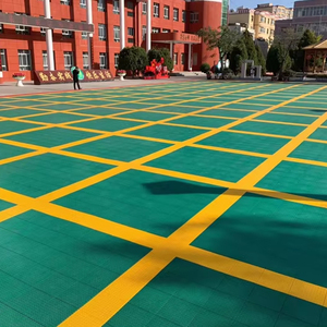 Dalles de sol modernes en plastique épais pour terrain de basketball, emboîtables, antidérapantes, pour extérieur, jardin, sport, garage, parc - Product Image 1