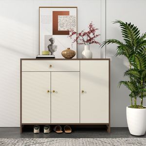 Aluminum Composite Shoe Cabinet <b>Rectangle</b> Standing Type For Home Entryway Hallway Storage - Product Image 3