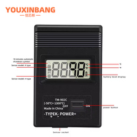 Pengukur suhu termometer Digital tipe-k TM902C, pengukur temperatur termokopel jarum TP01-50C hingga 1300C