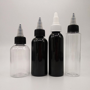 50ml 60ml 100ml 120ml Soft Hair Oil Dye Sauce Twist-open Dispensing Cap Applicator PET Plastic Twist Squeeze Bottles - Product Image 1
